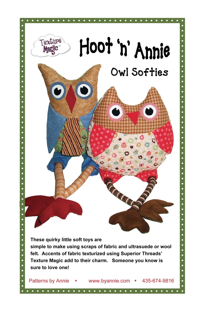 Hoot 'n' Annie Owl Softies | ByAnnie.com